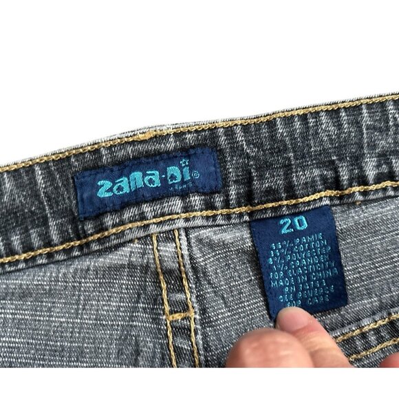ZANA DI Womens Size 20 Vintage Y2K Ramie Blend Boot Cut Blue Jeans 30" Inseam - Picture 6 of 6